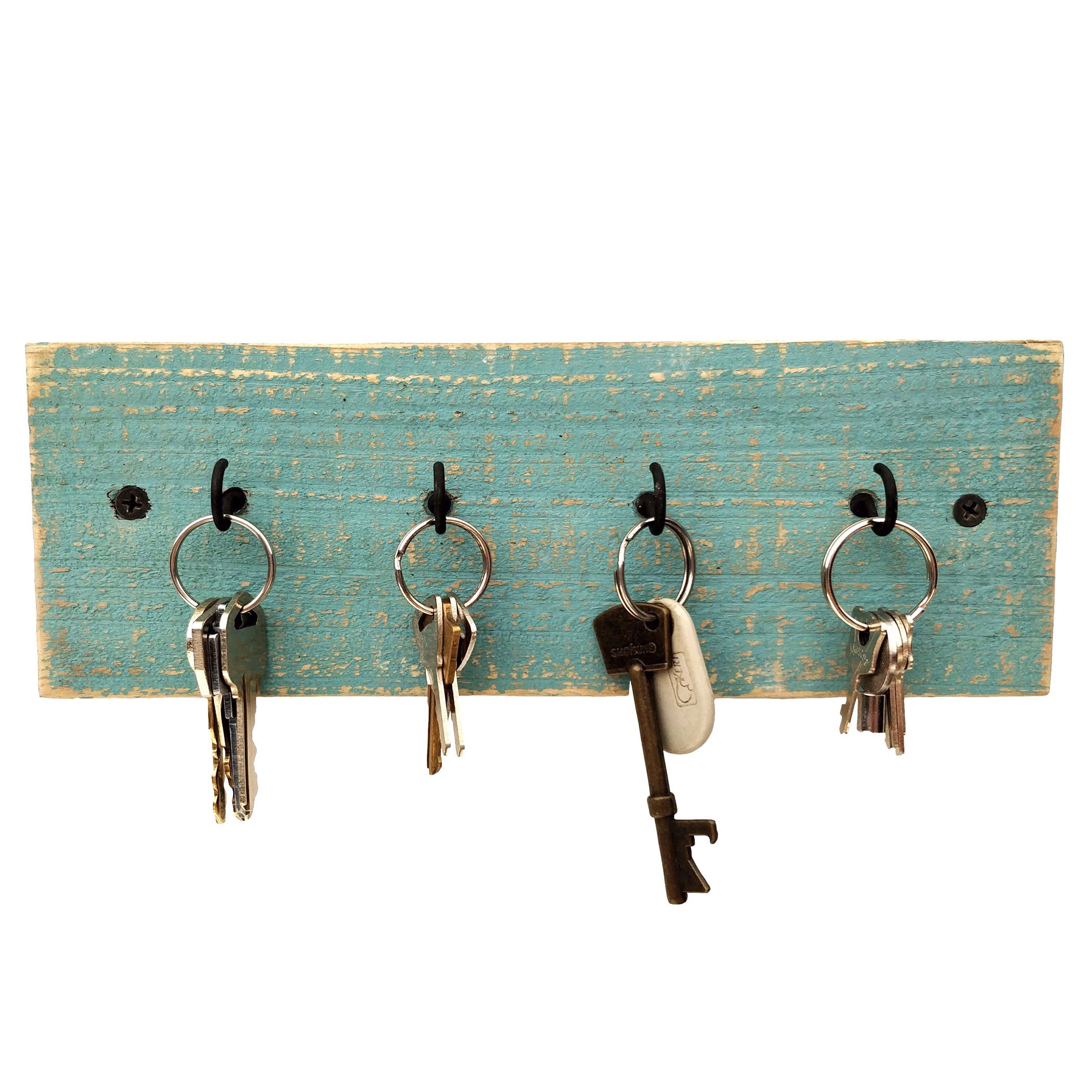 Beach House Key Holder distressed key hooks wooden wall hook Etsy