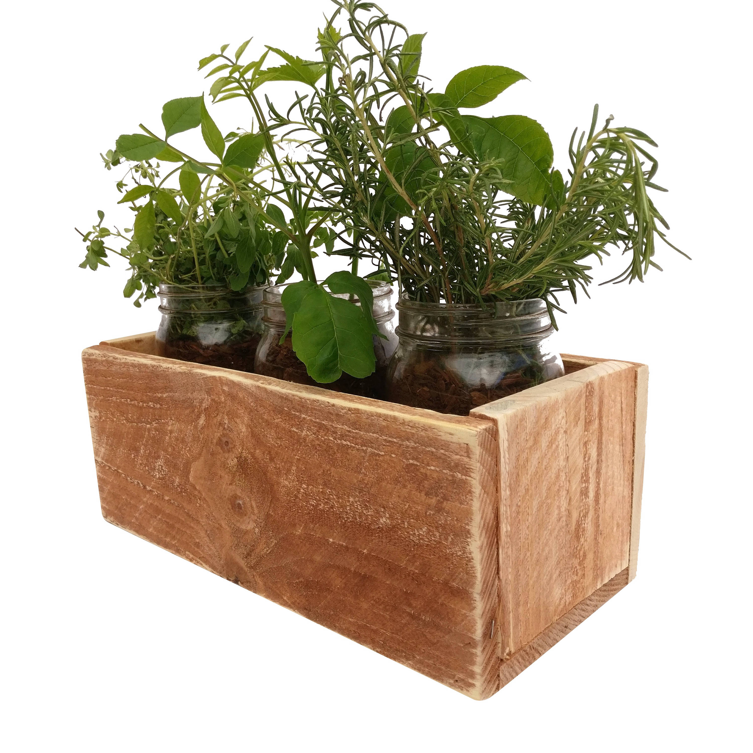 Herb Planter Box decor garden herb indoor jars kitchen | Etsy