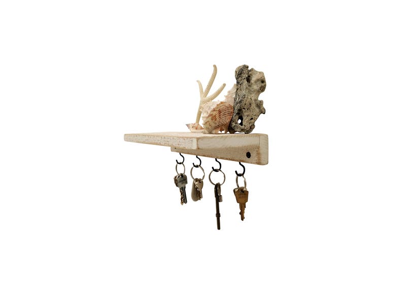 with hooks wood shelf shelves shelving Shabby Chic Entryway Shelf entryway hook wall white floating organizer hanging