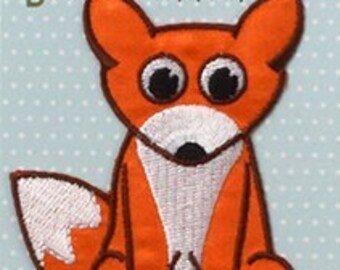 Appliques - Babyville - Children's Sewing - Applique Fusible or Sew On Set of 2 - Fox Applique - Raccoon Applique