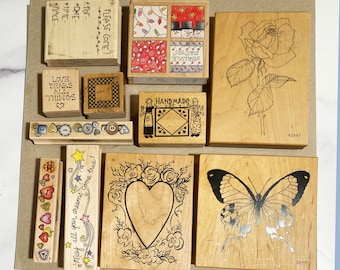 Rubber Stamp Lot Cards Altered Art Papercrafing Scrapbooking Crafts