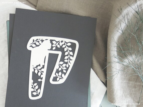 Initial Letter Qoph In Hebrew Initial Art Original Nursery Etsy