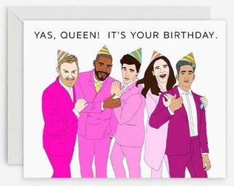 Queer Birthday Card Happy Eye Greeting Congrats Gay Funny Present LGBTQ Illustration Gift TV Friends LGBT Antoni Bobby Jonathan Karamo Tan Queer eye birthday card | Etsy