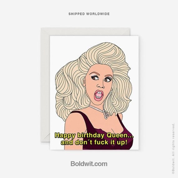 Rupaul Greeting Card Drag Queen Fashion Drag queen pillow | Etsy