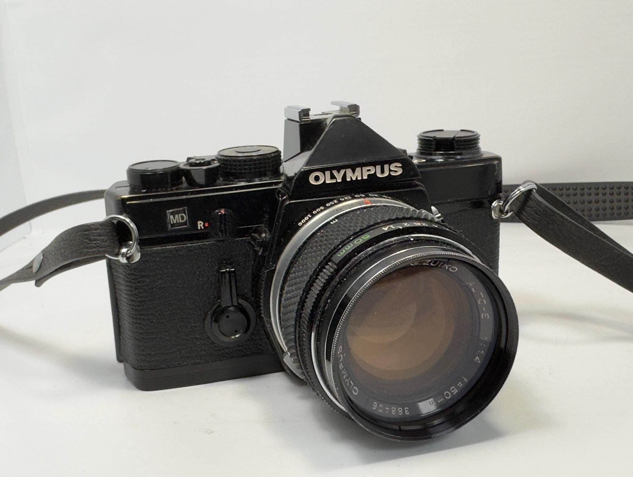 OLYMPUS OM-1 MDモデル MC 50mm F1.4 Olympus OM-1MD SLR Film Camera Black Color Version G.zuiko Auto-s
