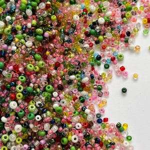 Mix di perline Little Garden di Preciosa, Miyuki, mix di perline di vetro 11/0, 10/0, circa. da 2 a 3 mm, 10 gr.