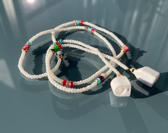 Catena Airpods magnetica, catena Airpod, realizzata con perline e pietre preziose