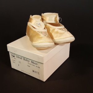 Schoenen Meisjesschoenen Mary Janes Lot Number 20-6603-1 Vintage JC Penneys Size 2 Baby Shoes in Original Box No Lid 