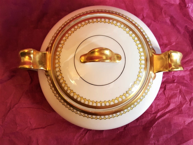 Haviland & Co Limoges Porcelain Sugar Bowl With Lid 30742 Etsy