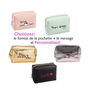 Trousse de toilette grande pochette maquillage copine soeur bichette maman mamie evjf belle affaires cadeau trousse fete mere anniversaire