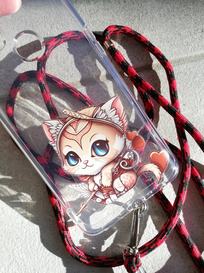 Coque cordon collier VIVO V21 V23 X51 Y21 Y21S Y33S Y52 Y72 Y55 Y75 chat kawaii samouraii coeur pelotte lunette astro donut personnalisé image 7