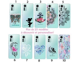 Coque + cordon A04S A12 A13 A14 A22 A23 A32 A33 A34 A42 A52 A53 A54 A72 en 4G 5G dreamcatcher plume boho reve fée mandala papillon prénom