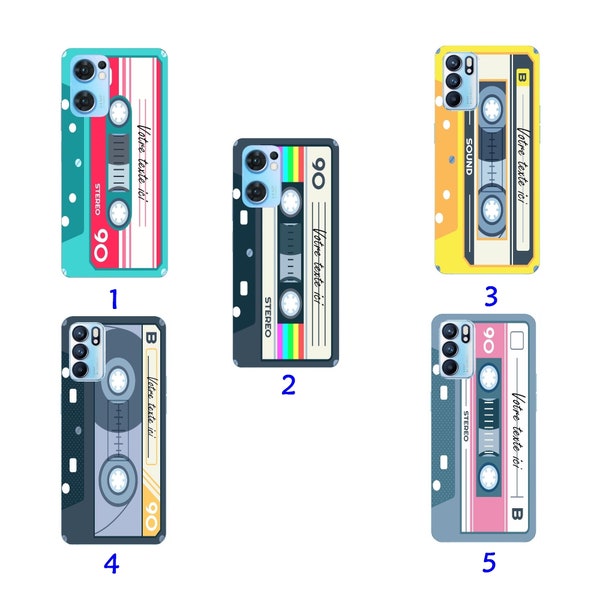 Coque + Cordon Redmi NOTE 9 9S NOTE 10 11 12 4G 5G 10S 11S et PRO cassette retro FE90 vintage personnalisée avec votre texte