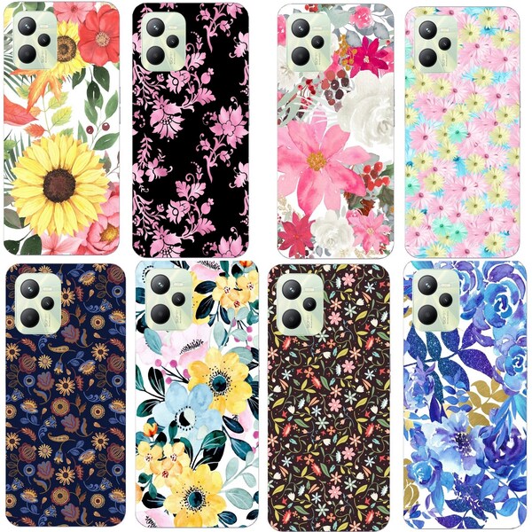 Coque + Cordon S10 S10e S20 S21 S22 S23 S24 et Plus et Ultra et FE fleur pastel exotique layette hibiscus tournesol vintage rose fluo pensee