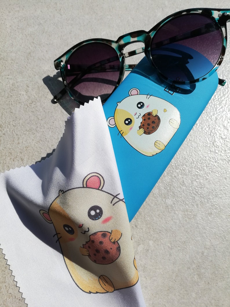 Etui à lunettes boite prénom kawaii chat coeur lapin panda licorne koala dino fleurs cadeau enfant maitresse fete mere saint valentin immagine 9