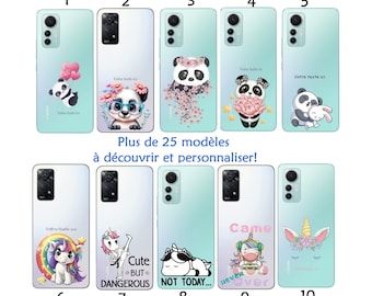 Custodia + cavo Iphone 6 7 8 SE 2020 2022 e Plus XR X XS Max Ipod Touch 5 6 panda unicorno kawaii cuore amore samouraii sakura fiori nome