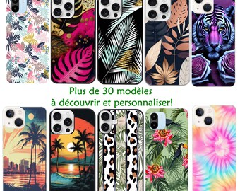 Case + Cord Reno 2 2Z 8 LITE A16 A54 A57 A72 A74 A77 A94 A5 A9 2020 jungle leopard palm tree parrot lion pineapple tiger and hydrogel film