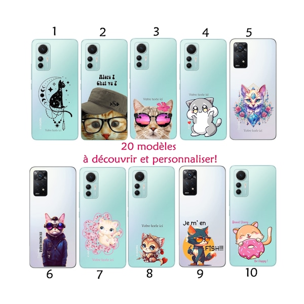 Coque + cordon collier VIVO Y01 Y16 Y22s Y35 chat kawaii samouraii coeur pelotte lunette astro donut personnalisé avec film hydrogel