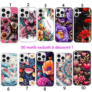 Coque noire Taperso pour Honor 400 5G avec motif jungle et fleur
