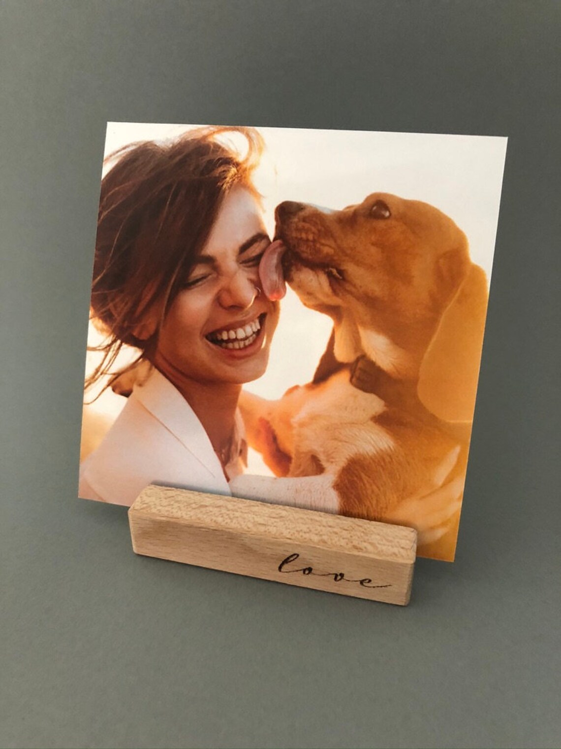 Personalized Wooden Postcard Holder / Wooden Photo Holder / Etsy