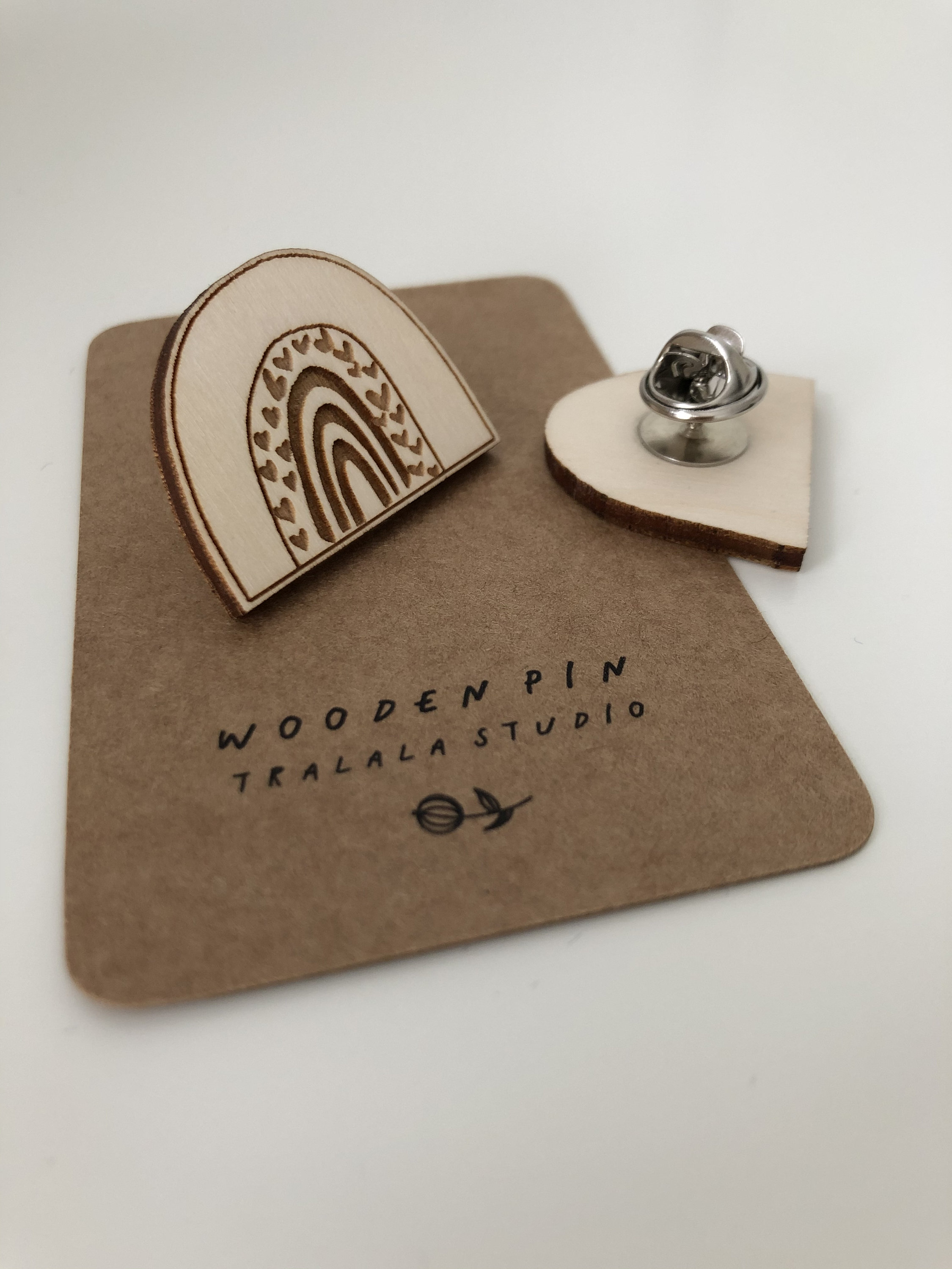 Holz Brosche Tier Design - Lustige Schalnadel Aus Naturmaterial