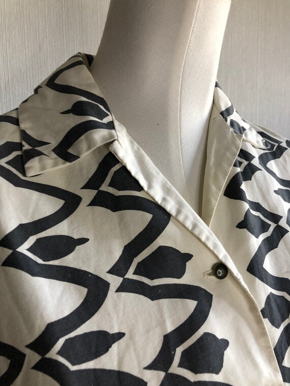 1950’ 50’s vintage abstract atomic print shirt