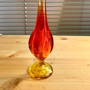 Viking Amberina Swung Vase