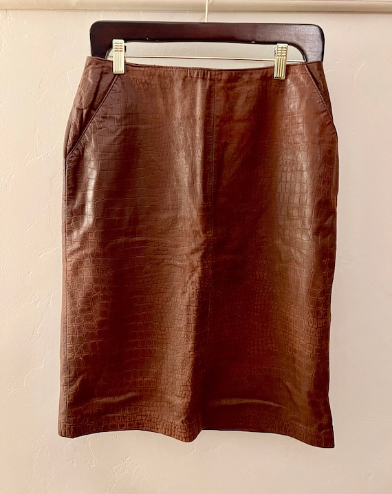Evan Davies Leather Skirt