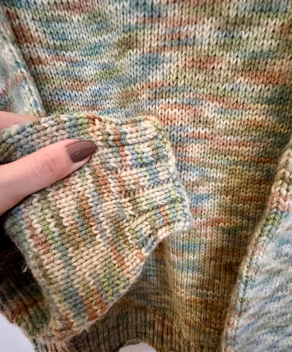 Hand Knit Earthtone Sweater - image 3