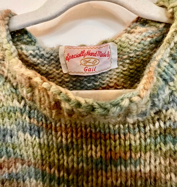Hand Knit Earthtone Sweater - image 6