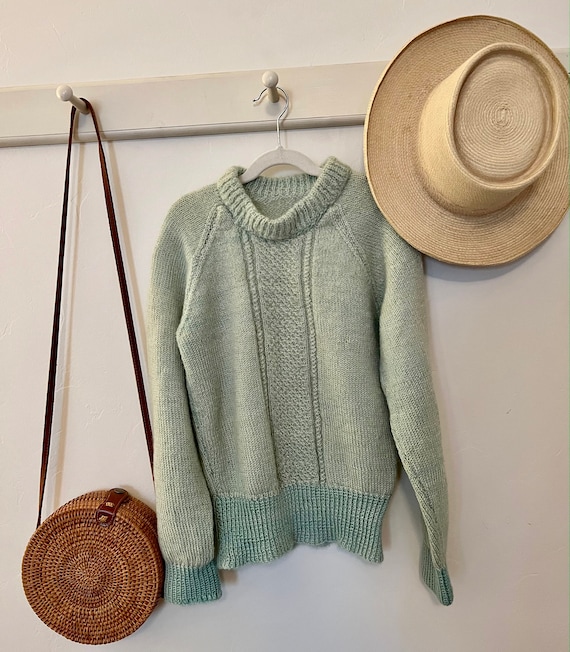 Handmade Aqua Sweater