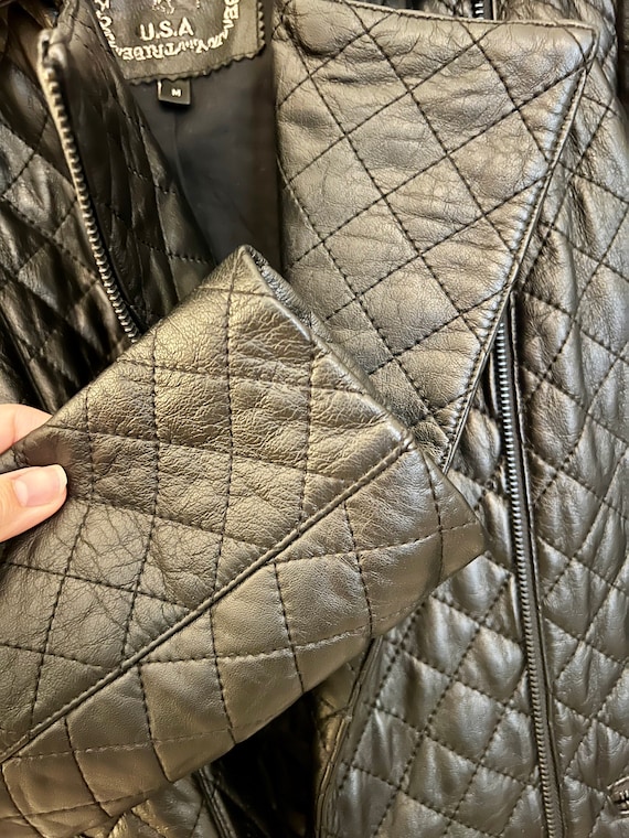 Quilted Leather Jacket - image 8