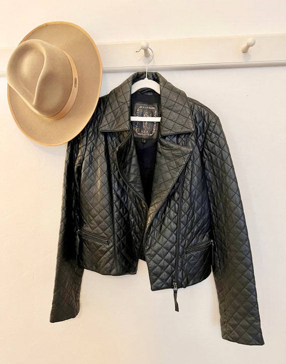 Quilted Leather Jacket - image 1