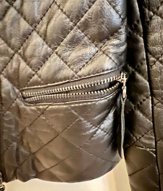 Quilted Leather Jacket - image 7