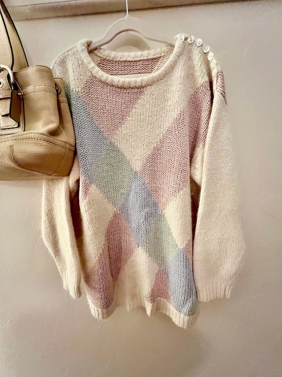 Super Soft Vintage Argyle Sweater