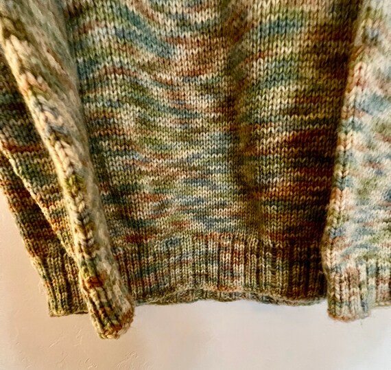Hand Knit Earthtone Sweater - image 5
