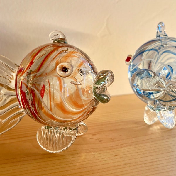 Glass Hanging Fish Etsy