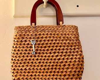 fossil basket weave bag
