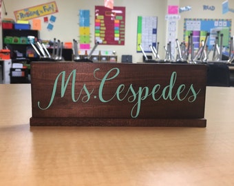 Teacher Name Sign, teacher gift, teacher name plate, teacher appreciation