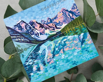Ten Peaks Mountains, Moraine Lake, Mountain Lake, Banff National Park, Canadian Rockies Art Print