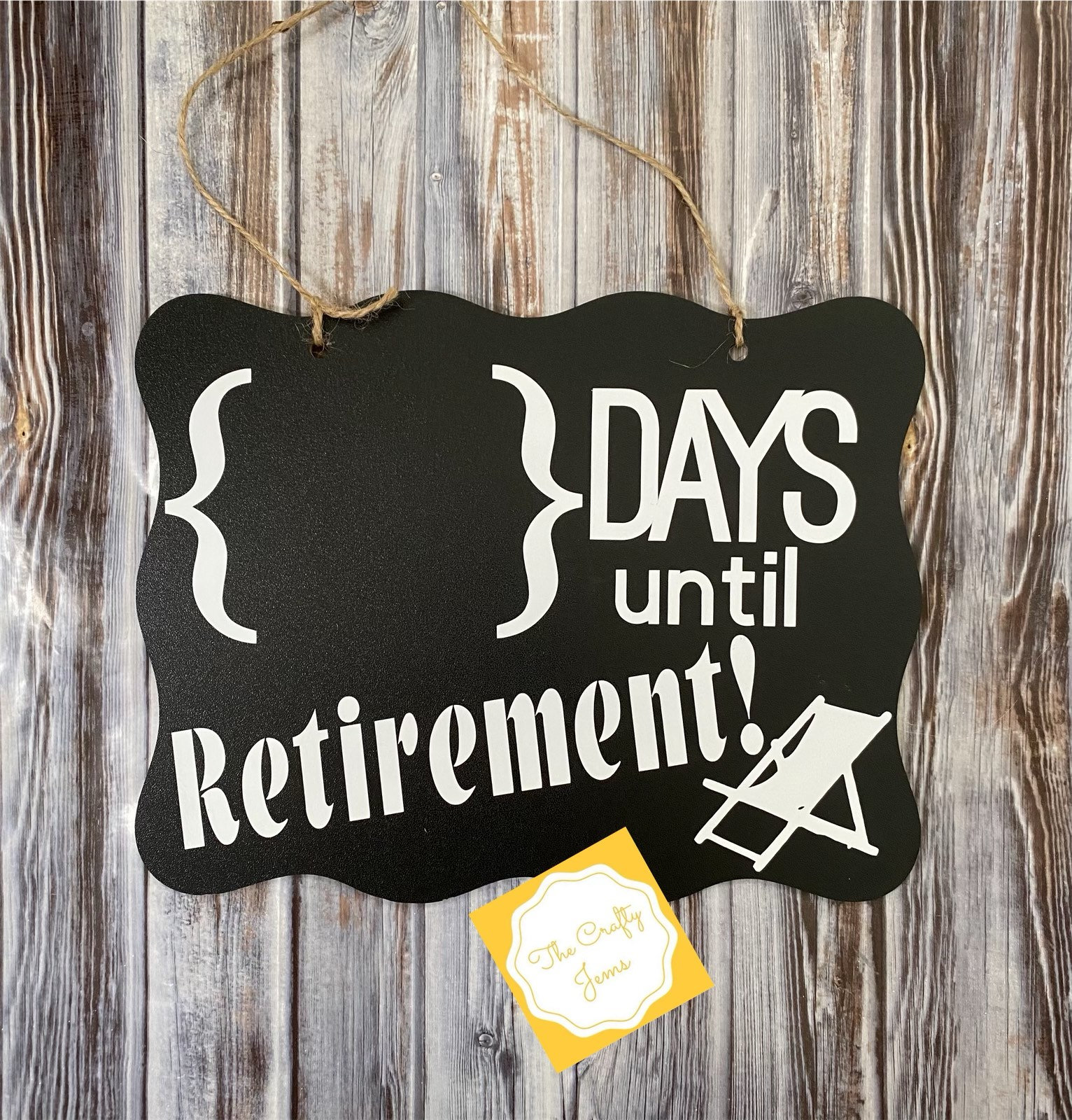 Retirement Countdown Chalkboard Sign Etsy UK