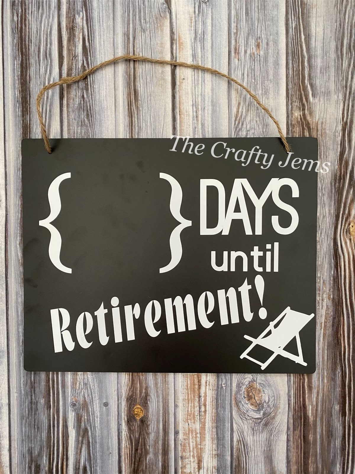 Retirement Countdown Chalkboard Sign Etsy UK