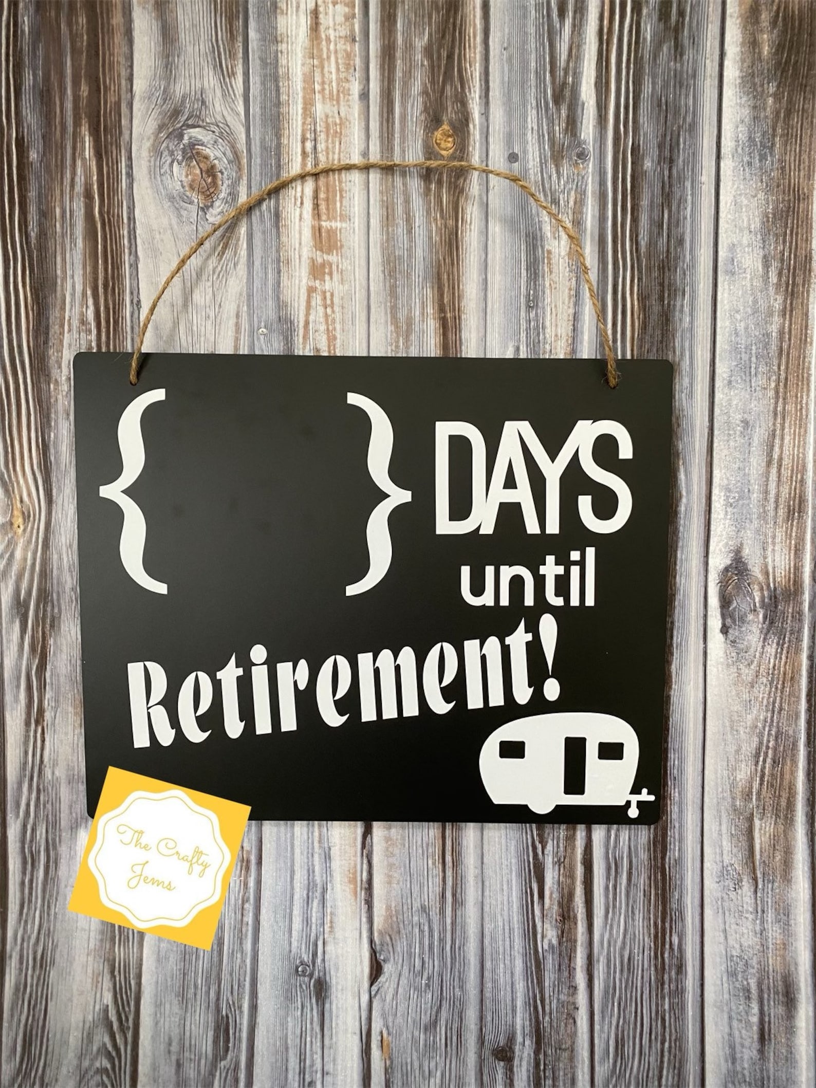 Retirement Countdown Chalkboard Sign Etsy UK