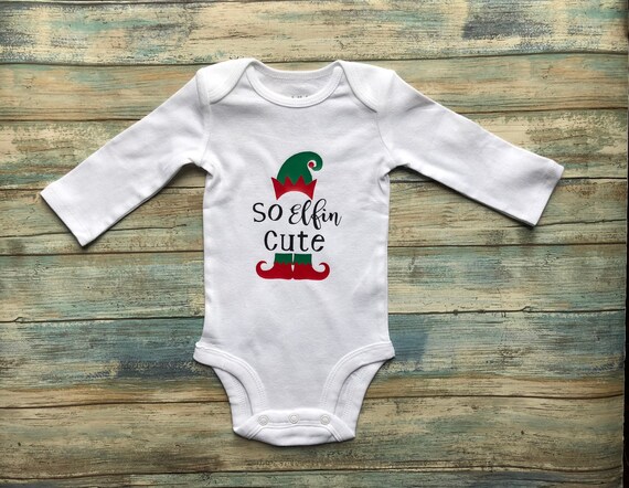 Baby Christmas Bodysuit So Elfin Cute
