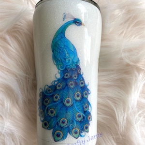 Glitter Peacock Tumbler
