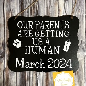 Personalized Baby Announcement Chalkboard Sign/mom and Dad/my Parents ...