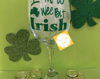 St Patrick's Day Wine Glass 20 oz