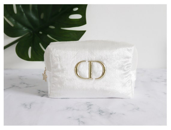 Authentic White Christian Dior bag/ makeup bag