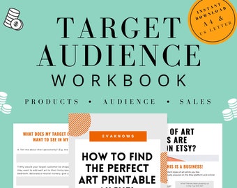 Ideal Etsy Customer Workbook | Art Printable Business | REQUIRES ERANK | Target Audience Printable Planner For Etsy | Customer Profile