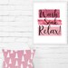 Bathroom art bathroom decor wall art pink bathroom quote | Etsy